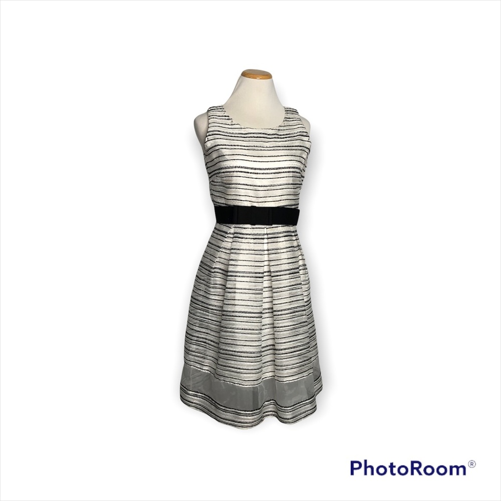 Belle Badgley Mischka Black and White Dress